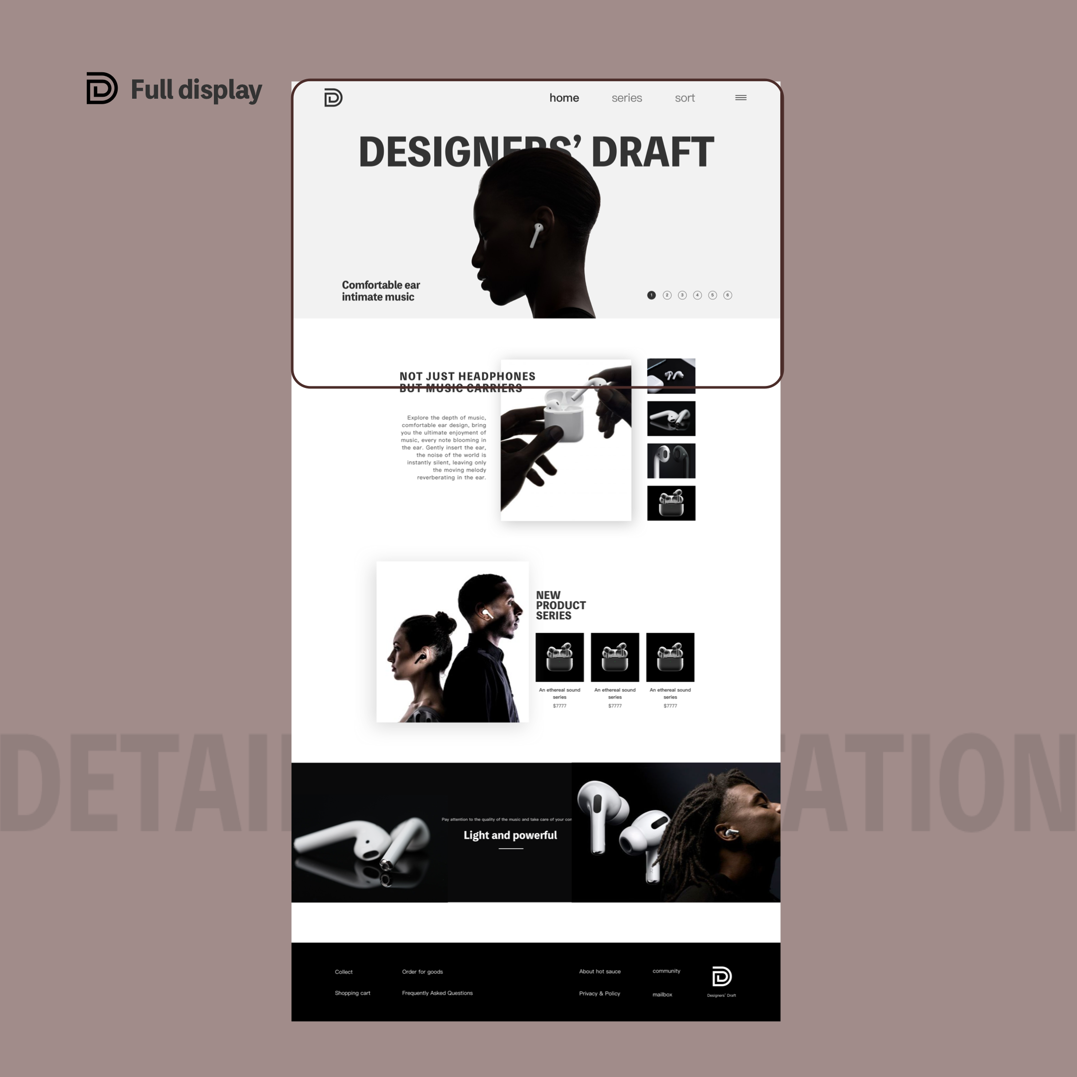 Clean product presentation aligned with product UX work