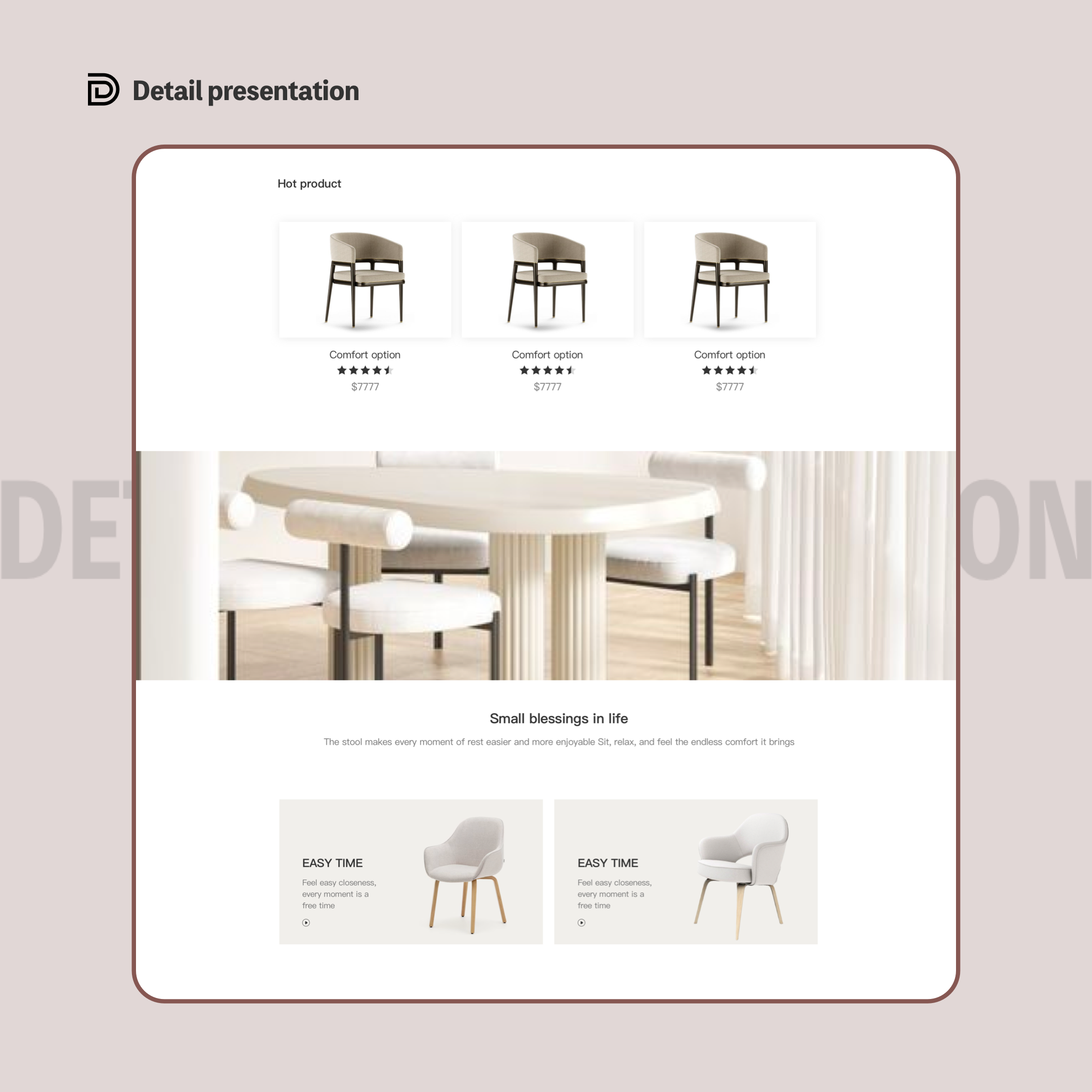 Interior scene suggesting spatial hierarchy and room to breathe in a layout